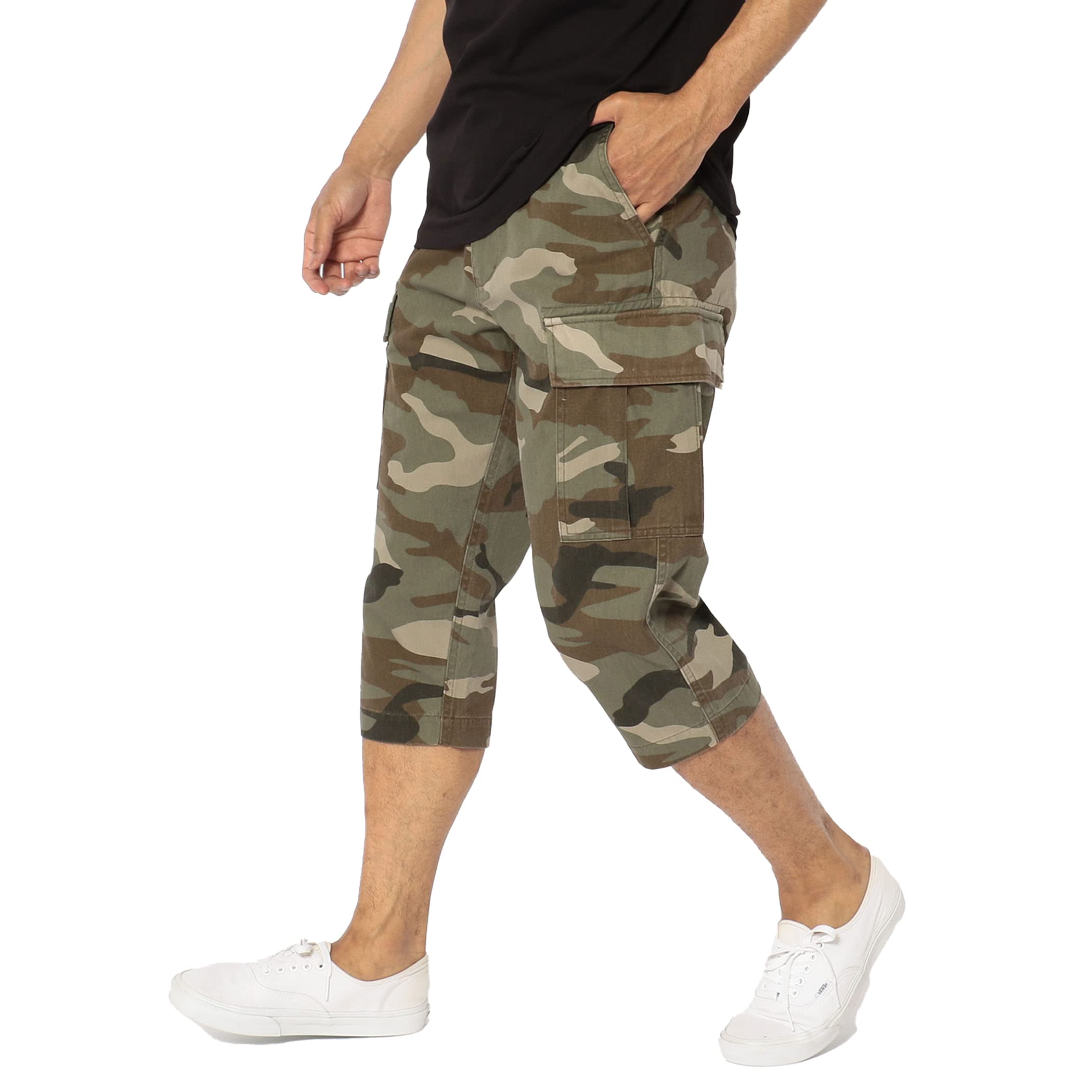 AVIREX BASIC FATIGUE CROPPED PANT 6126130 men s S 875 OLIVE/CAMO