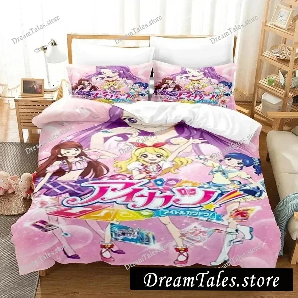 3D Printing Aikatsu! Cartoons Bedding Set Duvet Cover Bed Set Quilt Cover Pillowcase Comforter King Queen Size Adult Bedding741