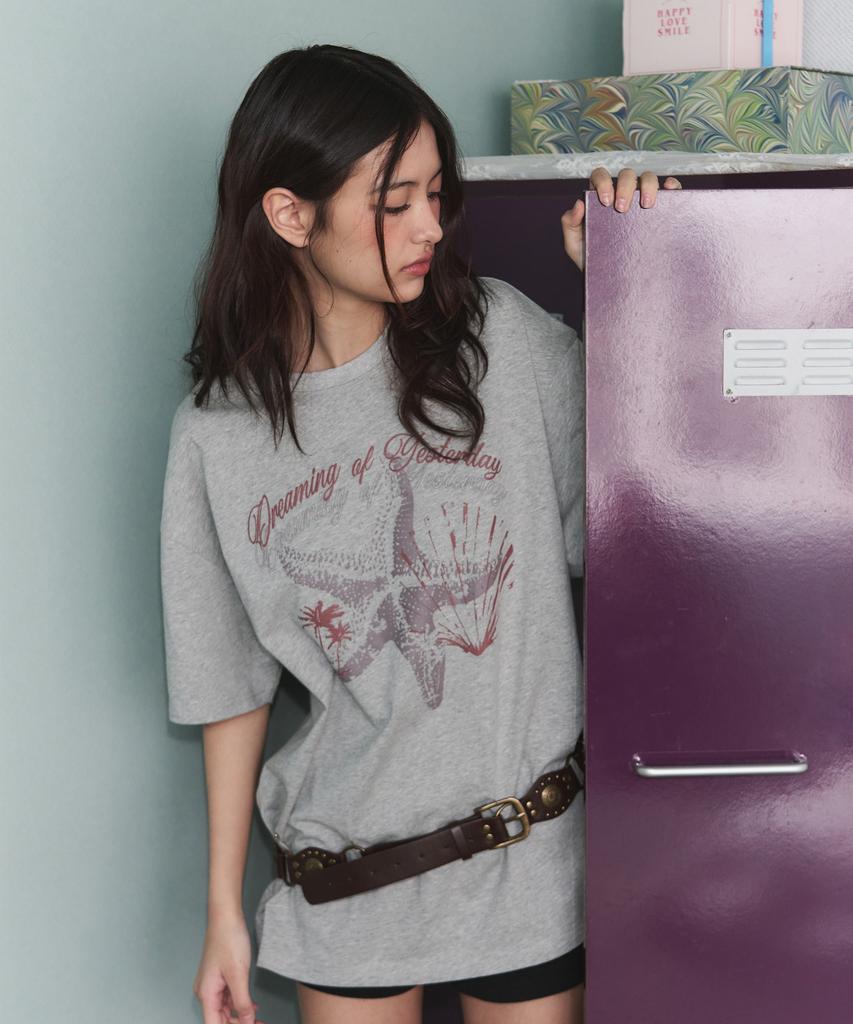 Ledeoli Ocean Haze Oversized Short Sleeve T-Shirt [Melange]
