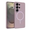 New applicable s26 ultra mobile phone case with magnetic suction thin ring 25edge all-inclusive lens s24 anti-drop protective case