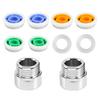 A03F-8 Pieces Of Shower Flow Reducer Limiter Set, Water Restrictor, 1/2 Inch Thread Size 4, 6 And 9 L/Min For Bathroom Saving