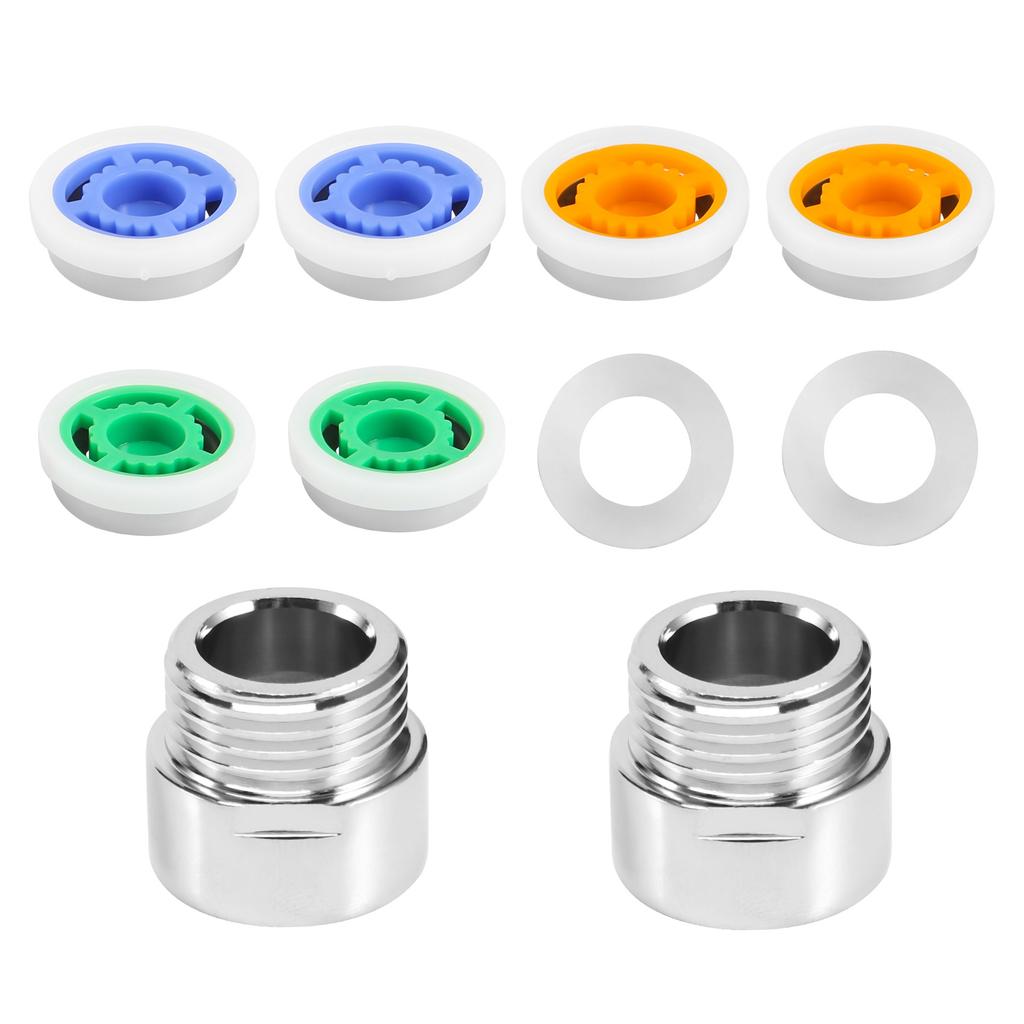 A03F-8 Pieces Of Shower Flow Reducer Limiter Set, Water Restrictor, 1/2 Inch Thread Size 4, 6 And 9 L/Min For Bathroom Saving