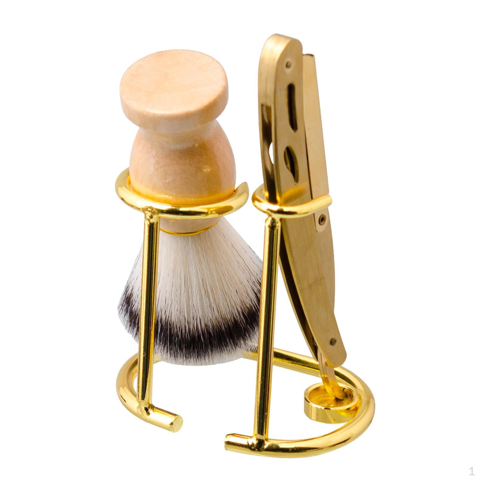 

Набор для бритья 3 в 1, чистящий инструмент, высокопроизводительная прочная ручная нейлоновая щетина золотой