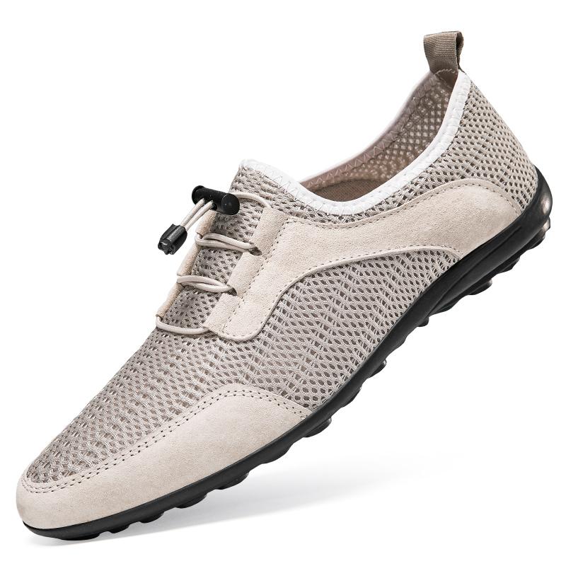 Splicing Men Loafers Stylish Flat Bottom Comfortable  Breathable Casual Men Shoes 38