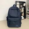 Student School Bag Women's Large Capacity Backpack Solid Color Men's Backpack