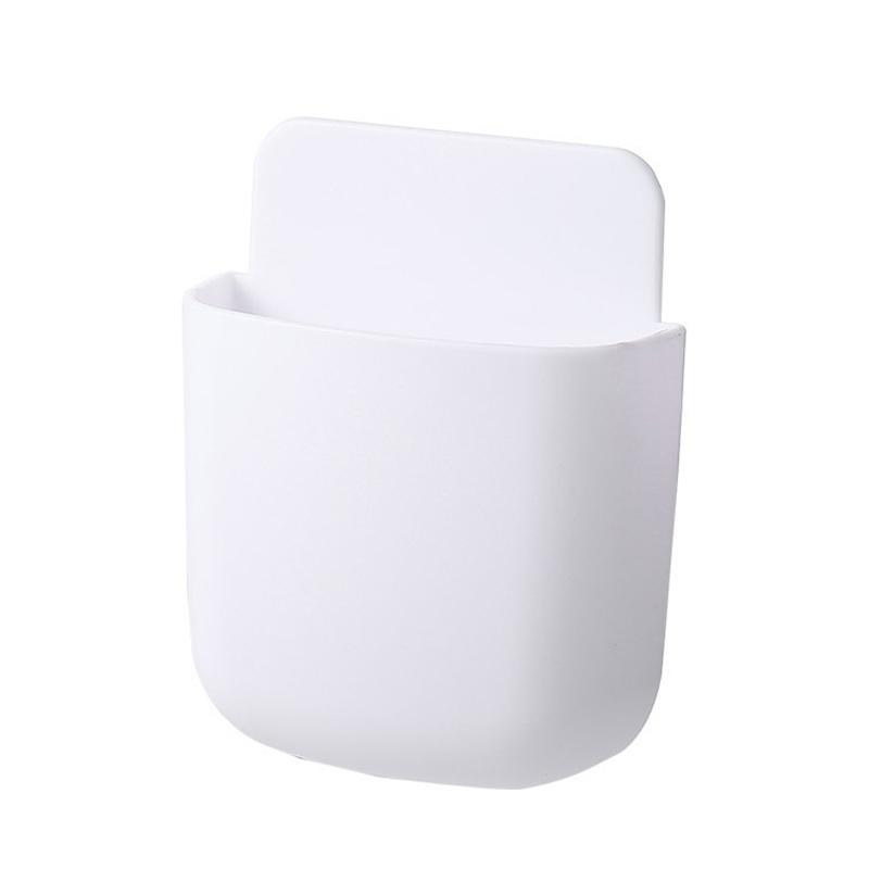 1Pcs Wall Mounted Storage Box Mobile Phone Plug Holder Stand Rack Remote Control Storage Organizer Case For Air Conditioner
