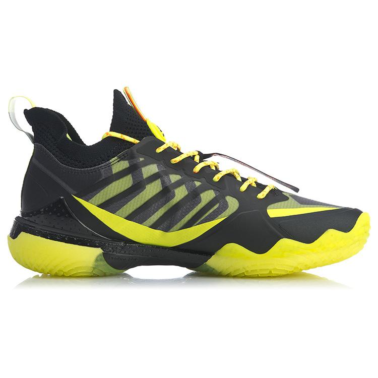New LINING Badminton Shoes Men Low Top Neon Bright Green AYAQ017-2