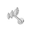 Hot Sale Body Jewelry: Titanium Labret Flatback Tragus Earring Stud Internal Thread Zircon Rings