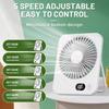 Portable Handheld Fan Mini Desktop Fan USB Rechargeable Mute Table Fan With Power Display Desktop Fan 5 Speeds Adjustment