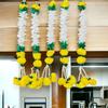 10pc Handmade Artificial Jasmine Gajra Marigold Garland Rajnigandha Tassels & Bells Traditional Decor