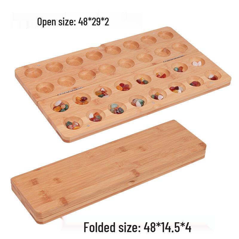 

Kids Namibian Oware Board Game (Bamboo & Agate)