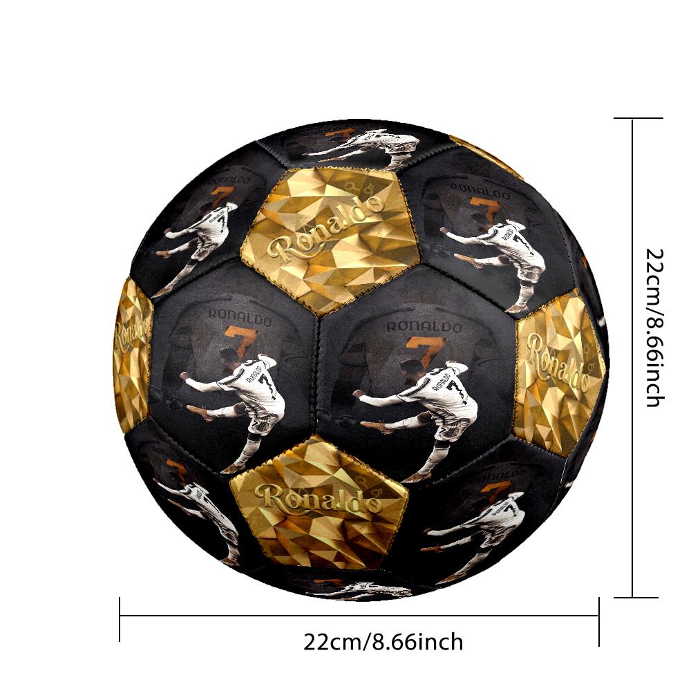 Ronaldo's Iconic Kick Size 5 Football Machine-Stitched Indoor/Outdoor Universal Football Surprise Collection Gift Distinctive Home Decor And Party Gif