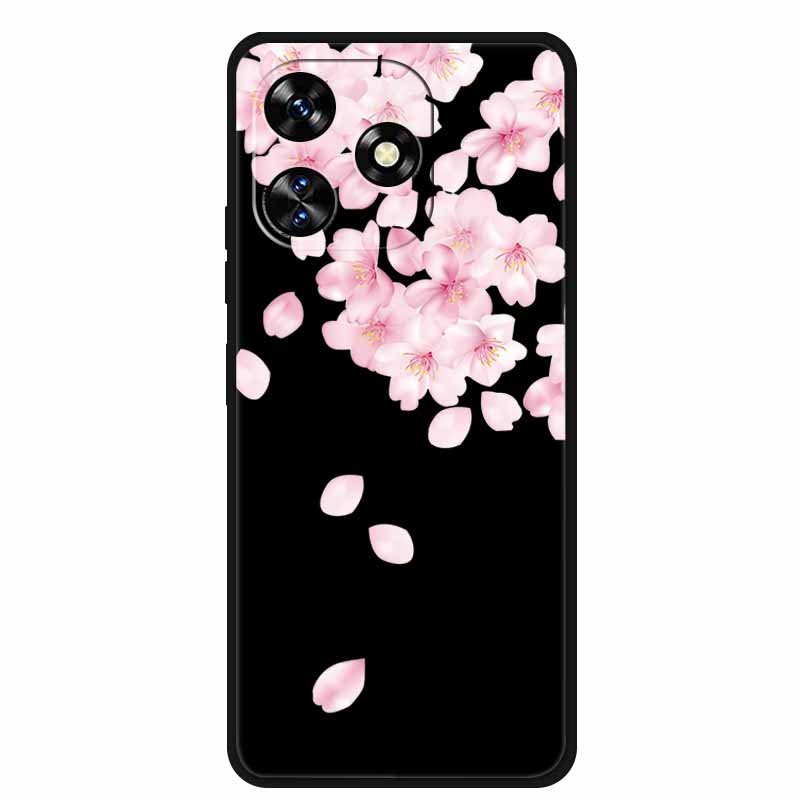 Funda For Oukitel C51 Case Cute Cartoon Cat Black Silicone Soft Phone Case For Oukitel C51 Back Cover Cases C 51 Coque 6.8" Capa