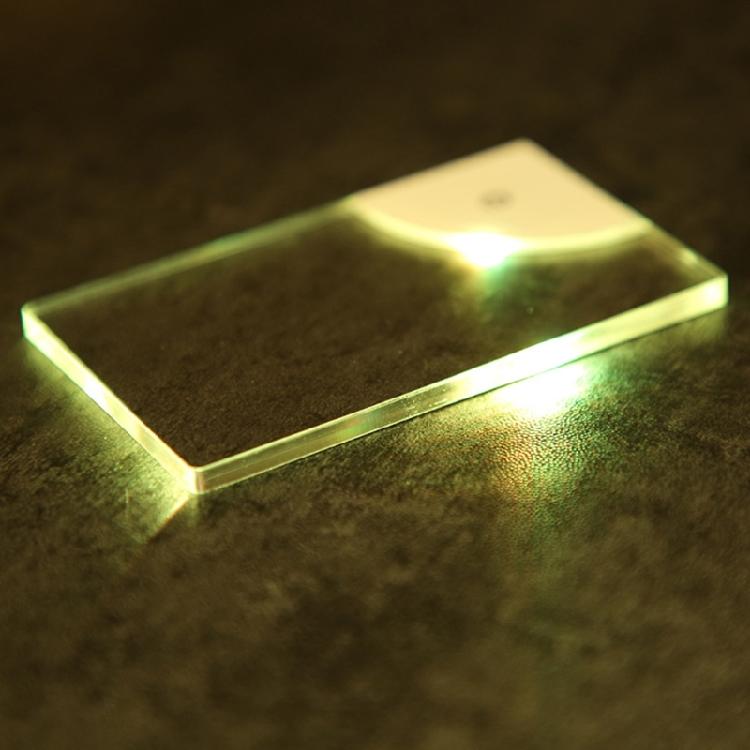 Pocket Sized LED Card Lamp Nameplate Light with Rainbow Effects for Business Professionals Transparent Name Tag Board