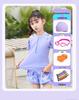 2025 New Japanese Floral Girls' Swimsuit Set with Swim Cap for Training