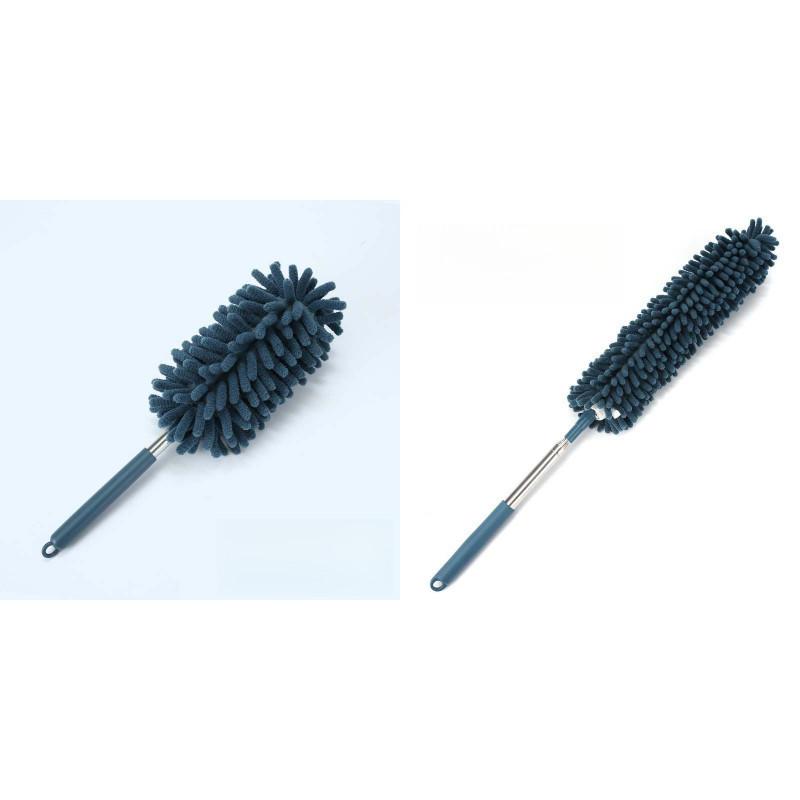 2pcs Mini Car Dusting Brushes Retractable and Bendable Microfiber Dusting Tools for Home and Car Interior Cleaning Polyester Fiber Material S+L павлин голубой