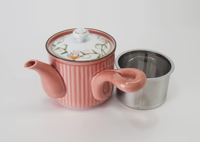 This lightweight teapot features a floral a 9cm and a 350ml Its delicate pink design features a comfortable handle and a stainless steel perfect for