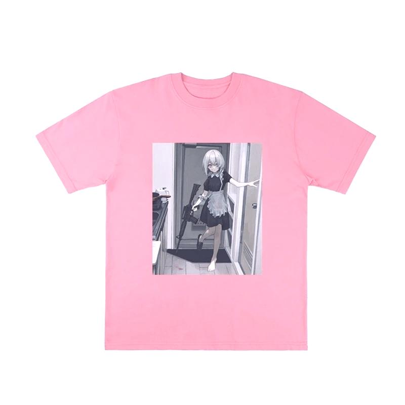 Autumn and Winter Heavy Pure Cotton Tide Brand Cartoon Character Printing T-shirt Men and Women's Comfortable Versatile T-shirt