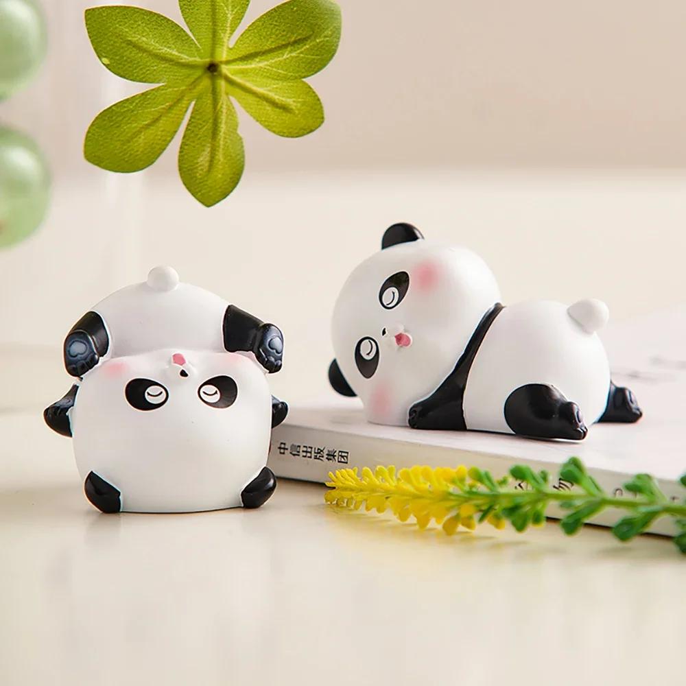 Lovely Simple Cute Panda Tabletop Decorative Figurines Computer Desk Office Decoration Ornaments Home Modern Docor Gift