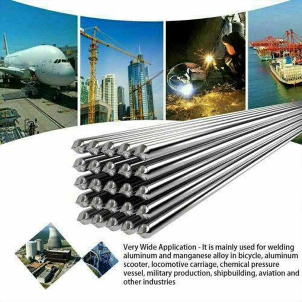 50pcs Universal Low Temperature Aluminum Welding Cored Wire for Aluminum Repairing Welding Brazing Aluminum Welding Rods 33cm*1.6mm