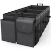 Trunk Organizer - Car Organizer, Foldable Trunk Organizer For SUVs And Sedans, Sturdy Car Organizer, Tools, Sundries, Black, 2 Compartments