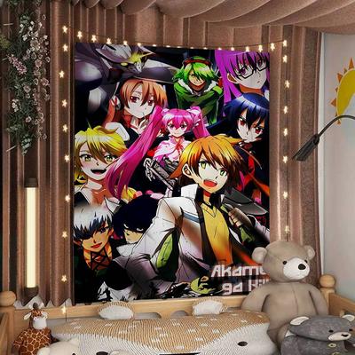 Japanese Anime Akame Ga KILL Anime Tapestry Hippie Flower Wall Carpets Dorm Decor Cheap Hippie Wall Hanging