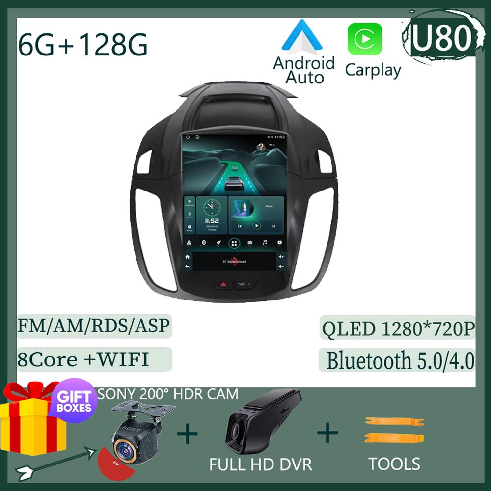 9.7 Inch Android Car Radio For Ford Kuga 2 Escape 3 2012 - 2019 4G Wireless CarPlay Car Radio Multimedia Player GPS 2 Din