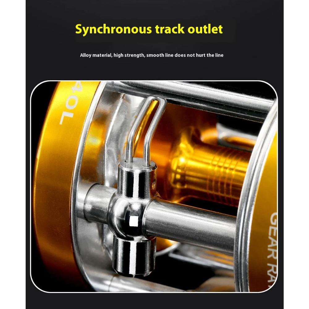 Single Rocker Drum Reel 40L50L60L Double Brake System 2+1BB Jumping Ship Sea Fish Fishing Die-casting Reel Catching Salt Water