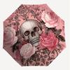1PC Skull FlowersUmbrella-8-Rib Reinforced, Automatic Open, Lightweight & Durable, Cute Fashion Accessory for Outdoor-P210