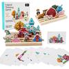 Montessori Space Thinking Game Handmade Scene Combination 3D Puzzle Shape Pairing Logic Thinking Board Game Kids Educational Toy