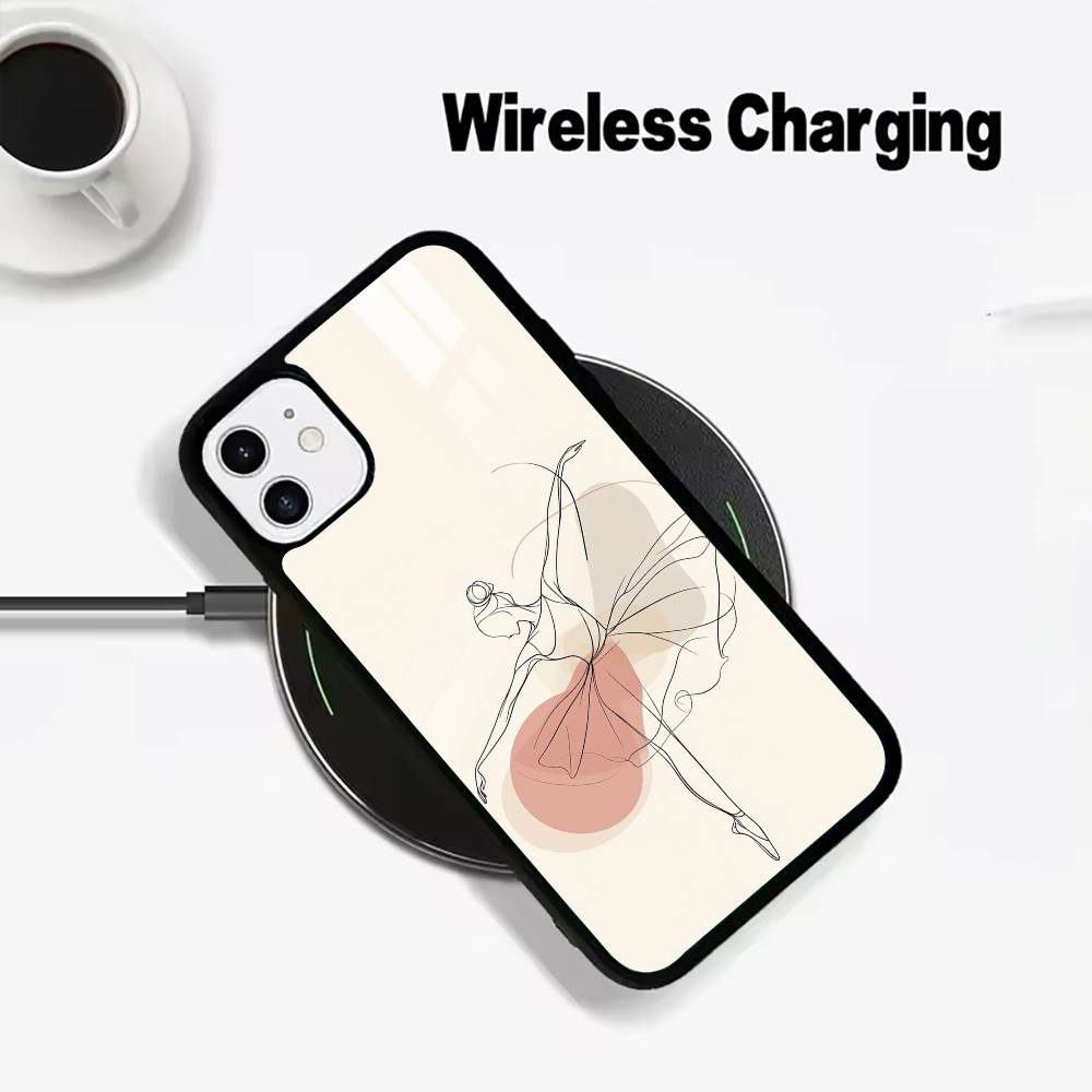 

B-Ballet Dance Phone Case For IPhone17 16 15 14 13 12 11 Pro Max 16/15/14Plus Wireless Charger Cover Funda iPhone11
