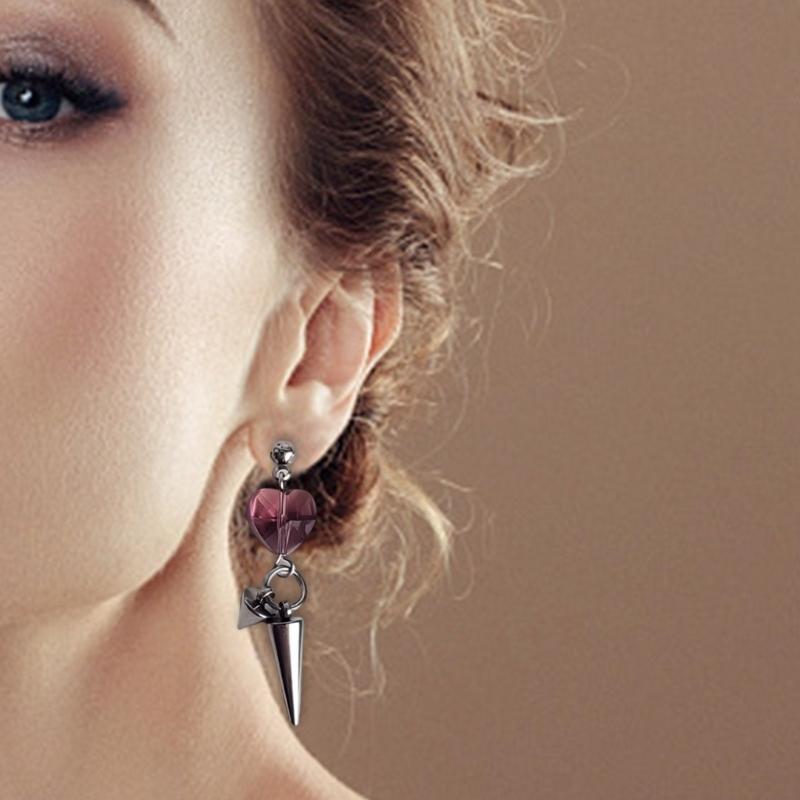 Elegant Cone Studs Earrings Featuring Delicate Heart Design Perfect for Fashion Forward Women and Trendsetters