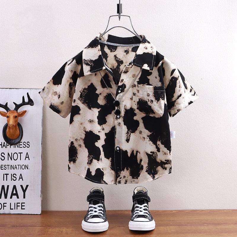 Children's Short Sleeve Summer Shirt – Hong Kong Style Casual Boys' Top
