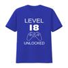 18. Geburtstag T-Shirt Level 18 Freigeschaltet Gamer Für Achtzehnten Geburtstag Vintage Vielseitig Bequem Leicht Atmungsaktiv Weich