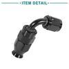 ACROPIX Automotive Hose End Fittings PTFE for Fuel Oil Line AN4 90 Degree Rotatable Black 1pc