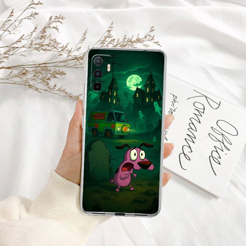 C-Courage C-Cowardly D-Dog Transparent Phone Case for Motorola Moto Edge 20 30 40 50 S30 Fusion Ultra Pro Neo Lite + G200 G23