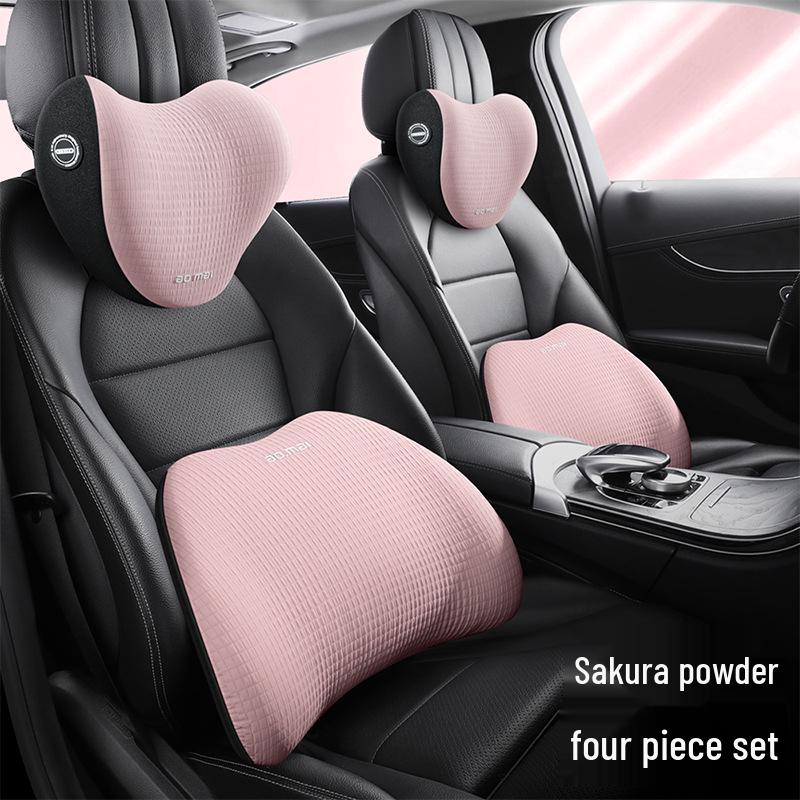 Polo Golf Bora Car Lumbar Support & Neck Pillow - Premium Memory Foam Massage Headrest
