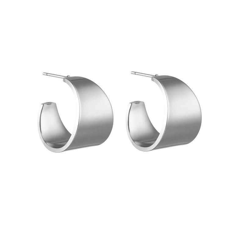 Titanium Steel Gold Chunky Twisted Hoop Earrings Non Fading Versatile Ear Cuff for Women