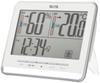 Tanita WH Digital Large White and Comfort Level Snooze As a Table Clock or Wall Clock TT-538 Clock, Screen, Temperature, Humidity, Displays, Calendar,
