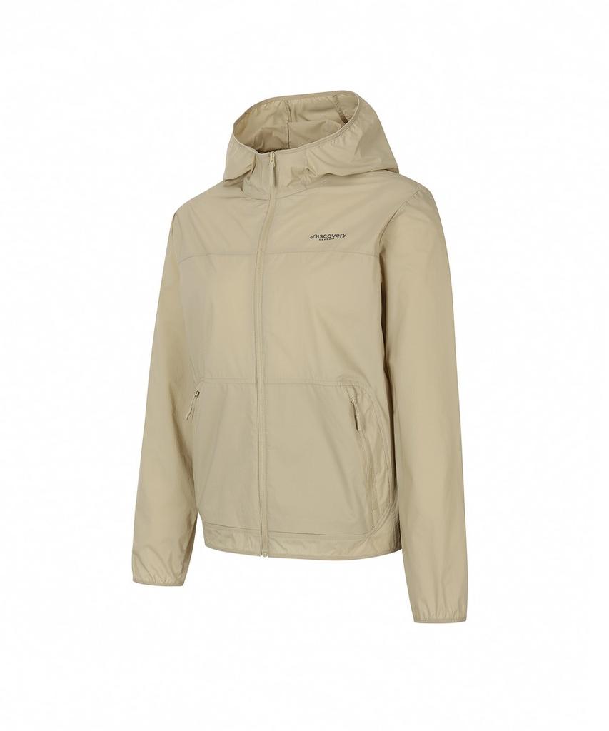Discovery Expedition Women'S Freshvent 2.0 Packable Windbreaker (L/Beige)
