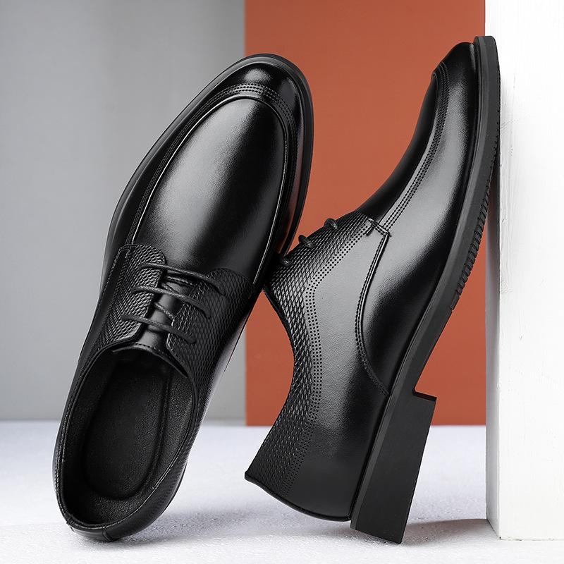 FashionFashion Casual Cow Leather Men's Dress Shoes Spring Autumn New Designer Wedding Shoes Male Big Size  Black Brown Loafers Men