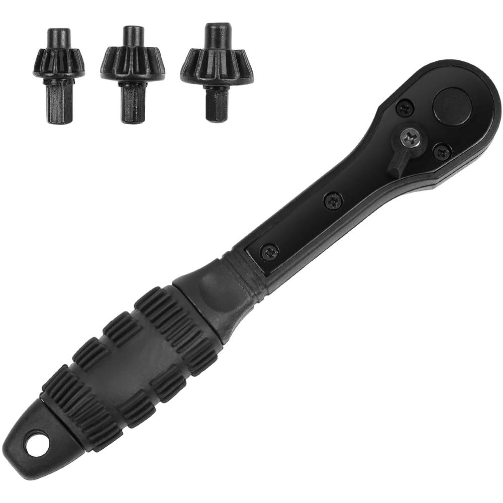 3-in-1 Ratchet Drill Chuck Key With Magnetic Tips Anti-Slip Handle For Quick Bit Changes Home Hand Tools