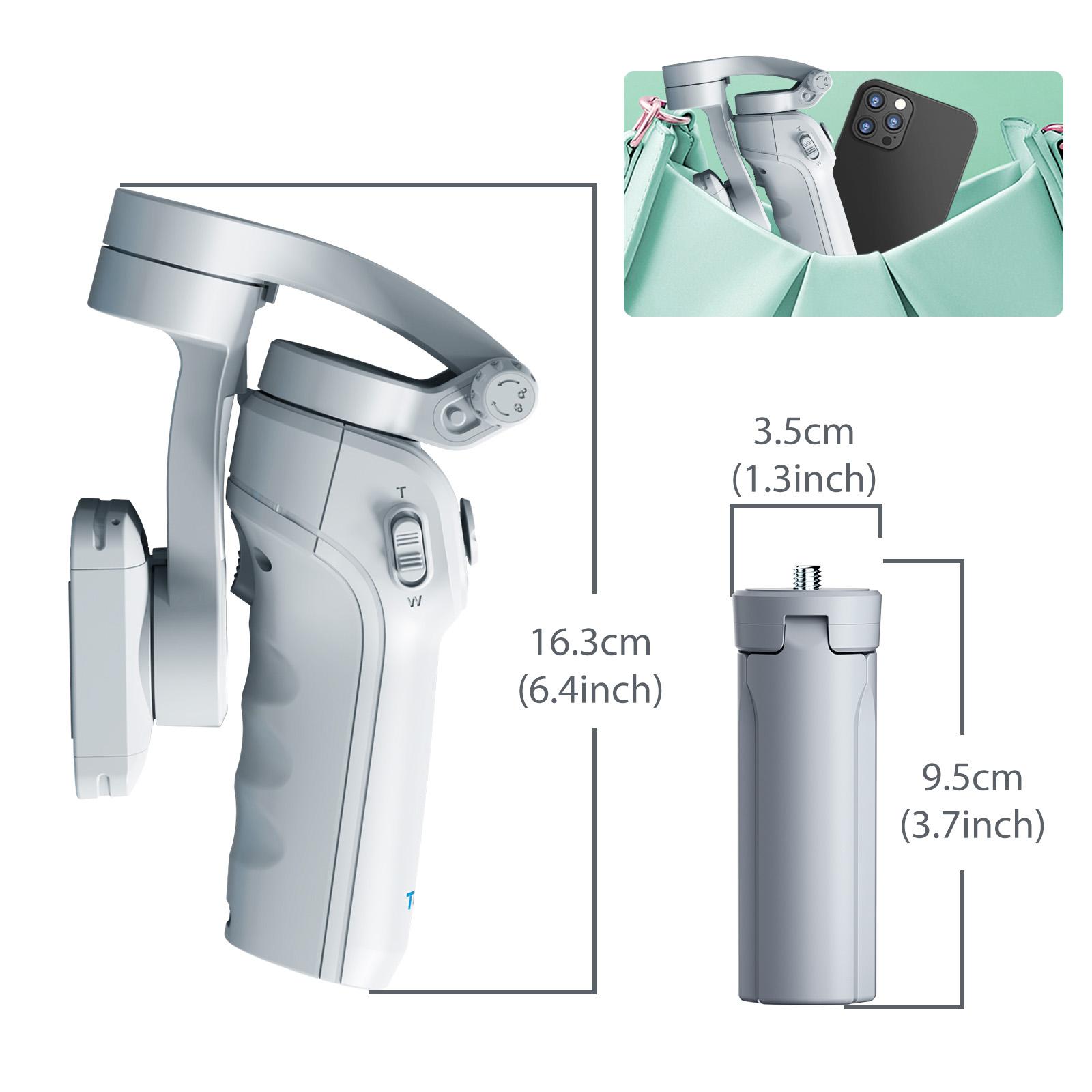 

Новый 3-осевой ручной стабилизатор-штатив для селфи M01 с интеллектуальным карданным подвесом и заполняющим светом для смартфонов, складной, с интеллектуальным отслеживанием лиц, стабилизатором кадра в реальном времени серый