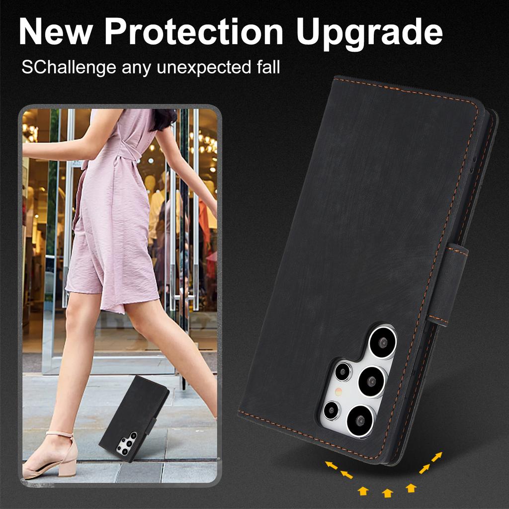 Blumenmuster Lederhülle für Samsung Galaxy S26 Ultra Pro S25 S24 Plus S23 Fe S22 S21 S20 Note 20 Kartenfach Handgelenkschlaufe Abdeckung