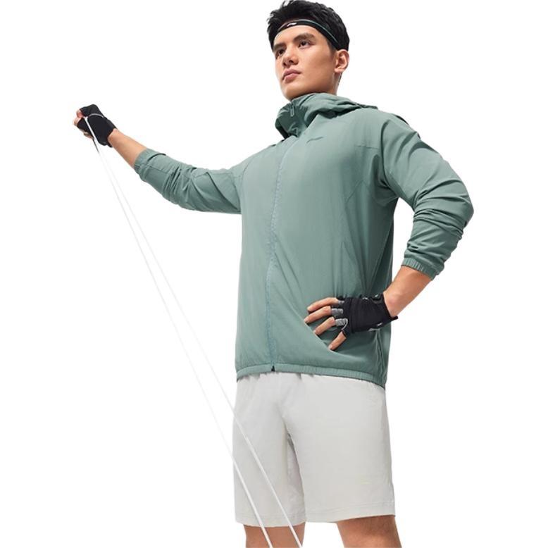 Li-Ning Li Ning Fitness Series Windproof Water Repellent 3D Effect Cut Fleece Lined Hooded Zippers Sports Trench Coat Men's Unisex AFDU089-5