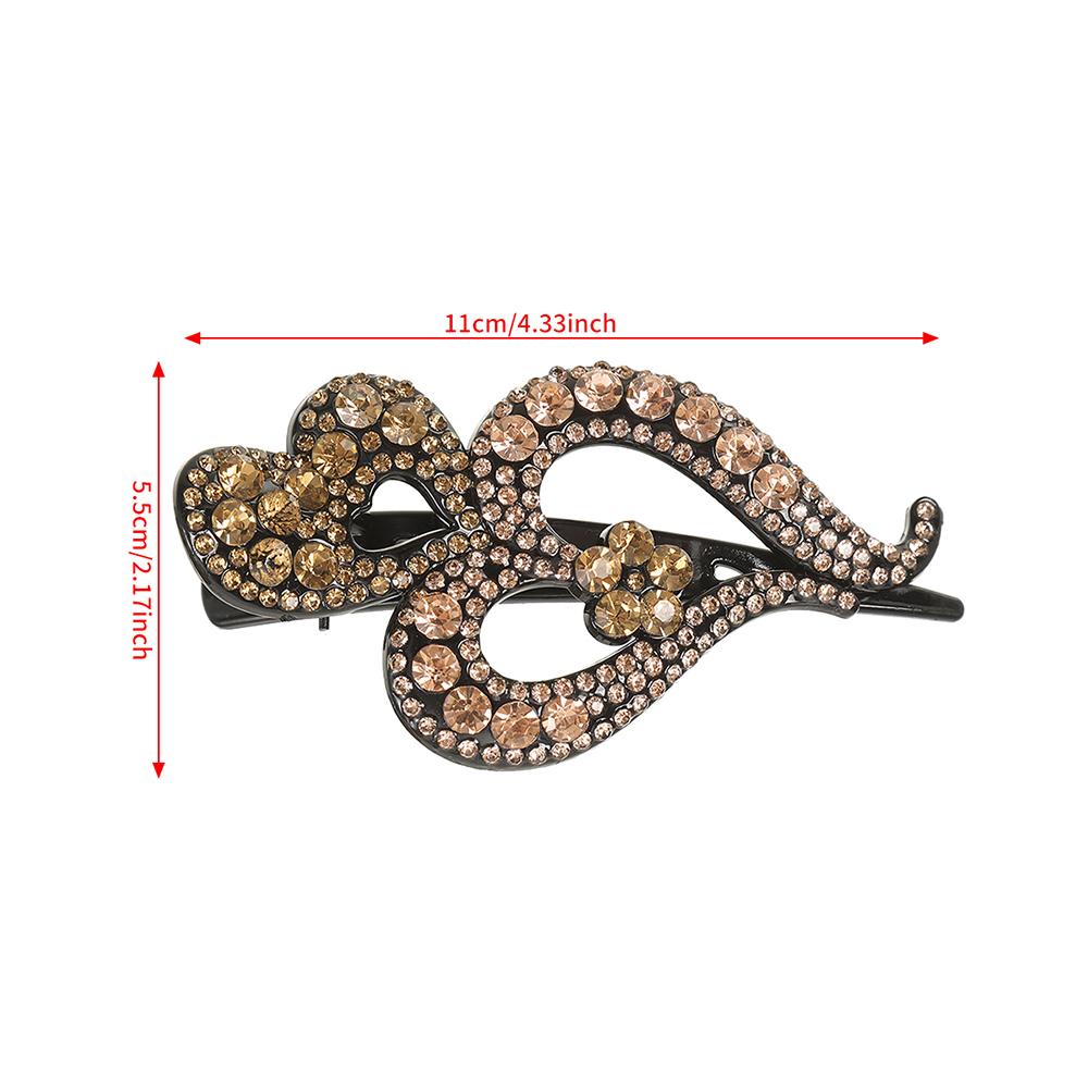 Full Rhinestone Heart-shaped Duckbill Clip Hair Clip Hair Claws Women Ponytail Fashion Hairpins  For Girls Hair Accessories Gift