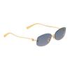 Louis Vuitton Frameless Design Metal Oval Sunglasses Women sunglasses Gold Z2959U