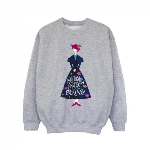 Mary Poppins Girls Practically Perfect In Every Way Standing Sweatshirt
