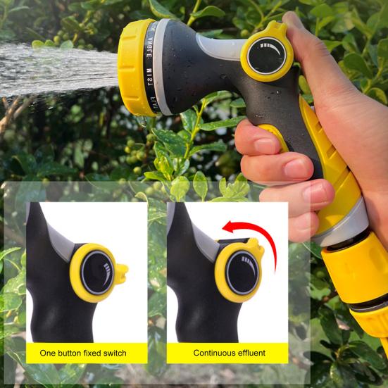 1 Set Garden Hose Nozzle 10 Patterns Watering Professional Eco-friendly Window Car Washing Sprayer Nozzle Home Use
