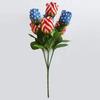 Independence Day Artificial Flower Arrangement for Memorial Day Patriotic Table Centerpiece And July 4th Faux Floral